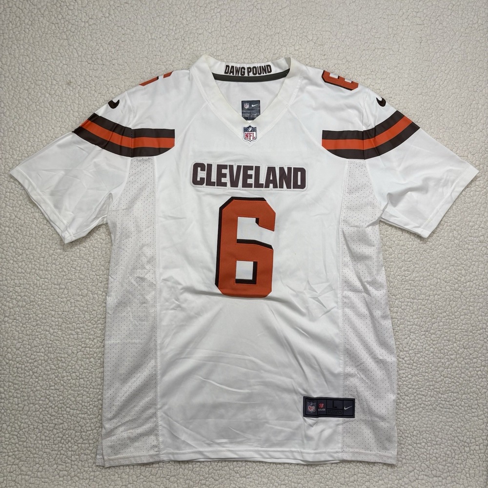 Cleveland Browns Nike Jersey Sz L NFL Football On Field Baker Mayfield #6 Stitch